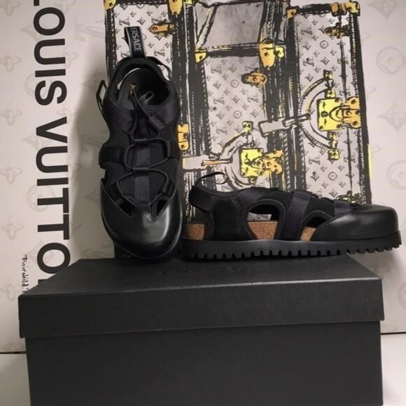 New Authentic Versace Luxury Leather Cage Sandals – Designer Italian Craft - Picture 8 of 9